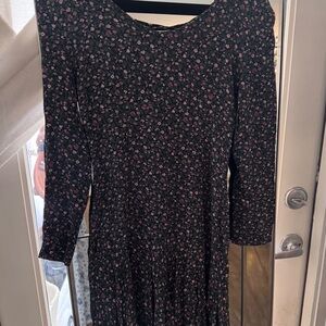 VINTAGE Floral Long Sleeve Dress